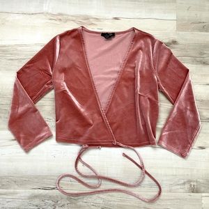 Pink velvet top